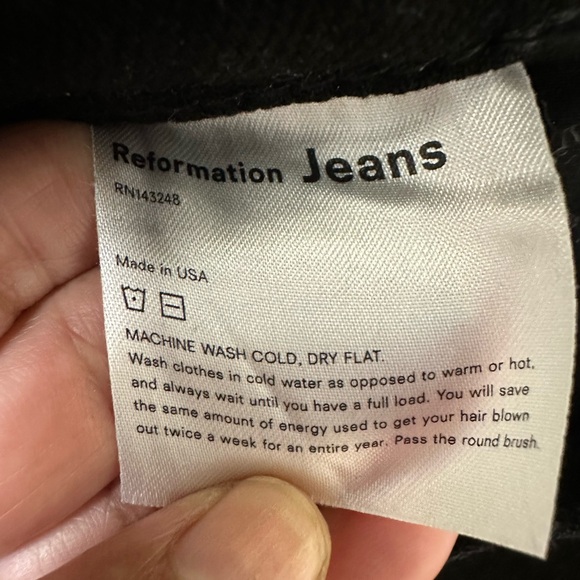 Reformation Faded Black Wash Destroyed Jeans Denim Skinny🌻 - Picture 7 of 10